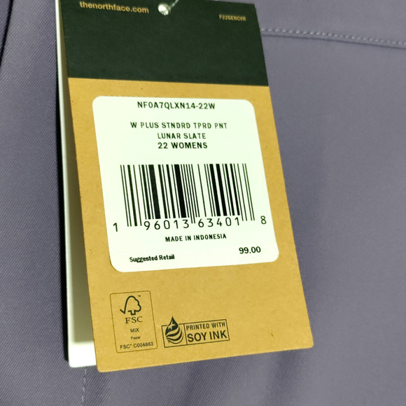 The North Face Women’s Plus Standard Tapered Pants Size 22W Flash-Dry NWT $99‎ - Picture 9 of 16